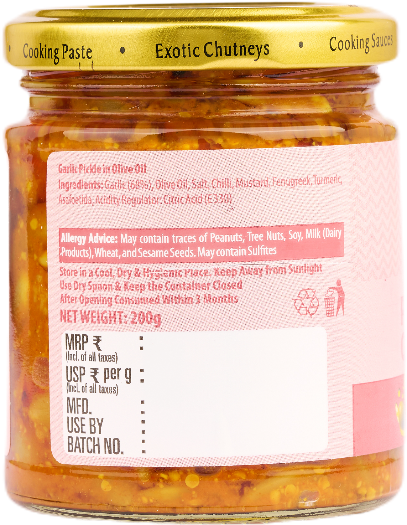 SWAD Garlic Pickle in Olive Oil 200g